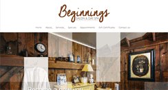 Desktop Screenshot of beginningssalonandspa.com